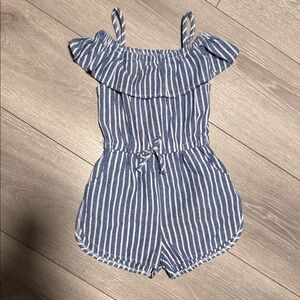 Chic Blue Striped Kids Romper size 100 or 2-3T